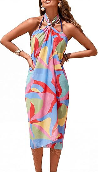 Sarong strandkjol – Stilsäker Strandkjol, Klänning & Topp i Ett | 20 Mönster | One Size Design Dwell Well