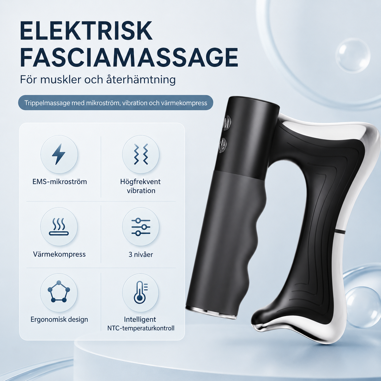 Elektrisk Fascia Knife – Vibrationsmassage för Kropp & Välmående Design Dwell Well