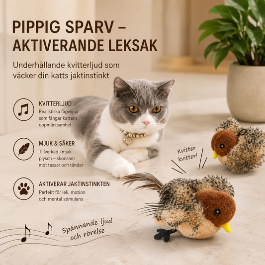 Interaktiv Kattleksak Skata - Självunderhållande Plyschleksak Design Dwell Well