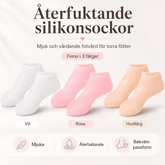 Silikonstrumpa för Fotvård – Återfuktande & Mot Hälsprickor Design Dwell Well