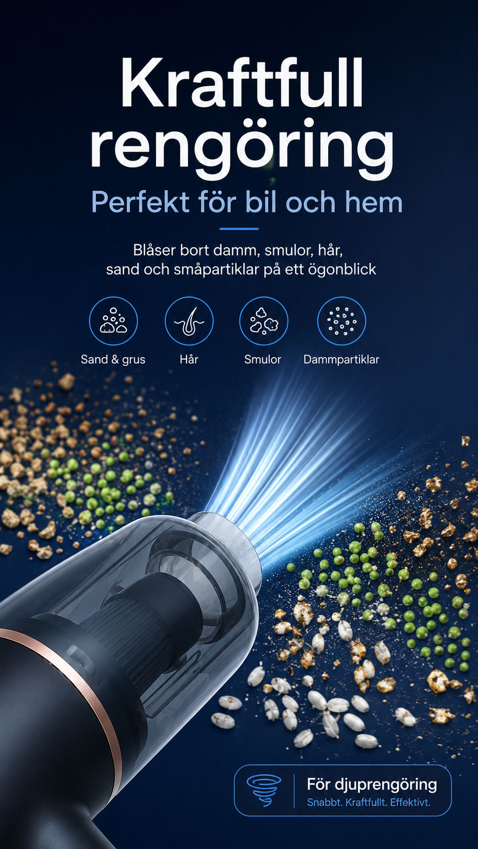 Trådlös Bildammsugare – Portabel Mini Dammsugare för Bil & Hem Design Dwell Well