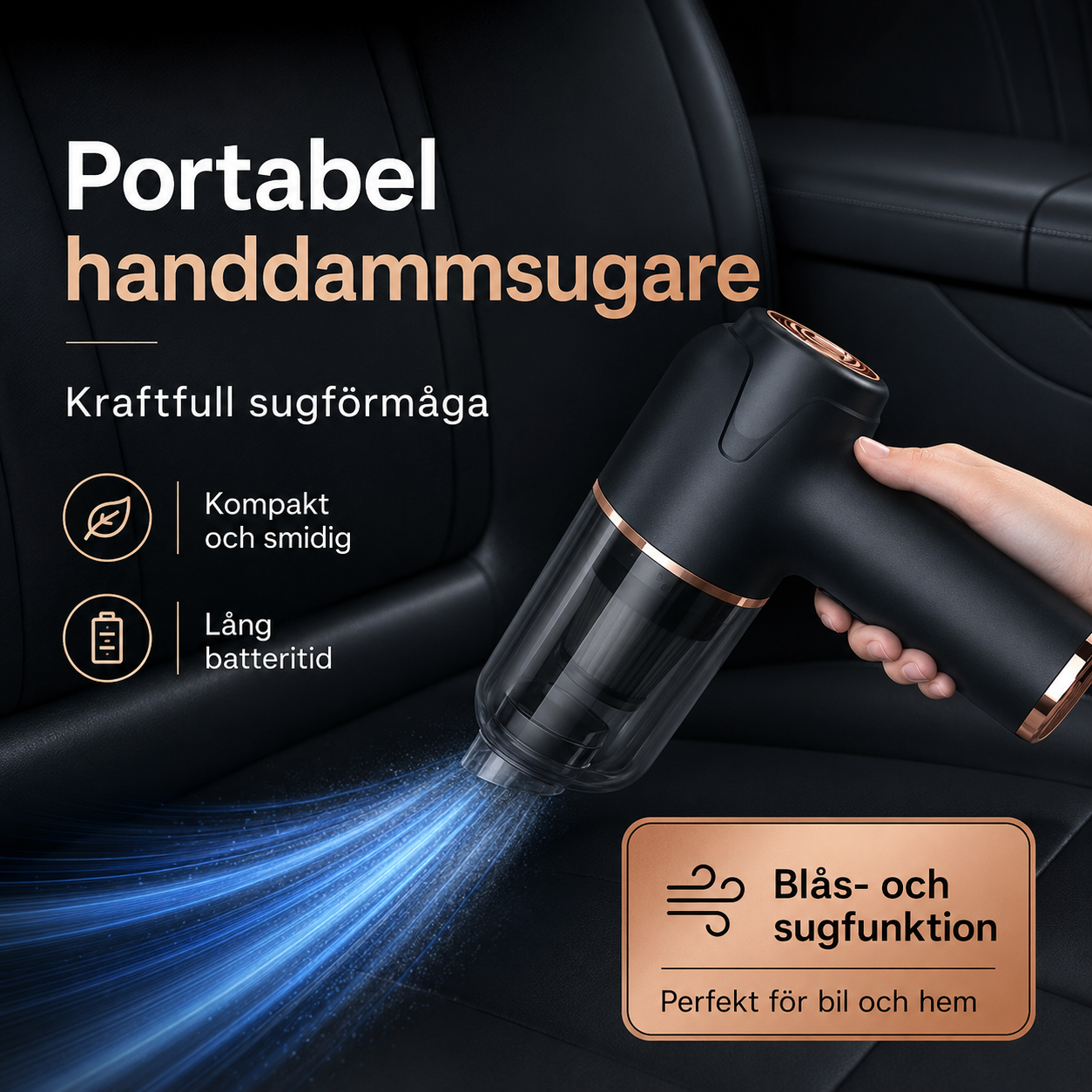 Trådlös Bildammsugare – Portabel Mini Dammsugare för Bil & Hem Design Dwell Well