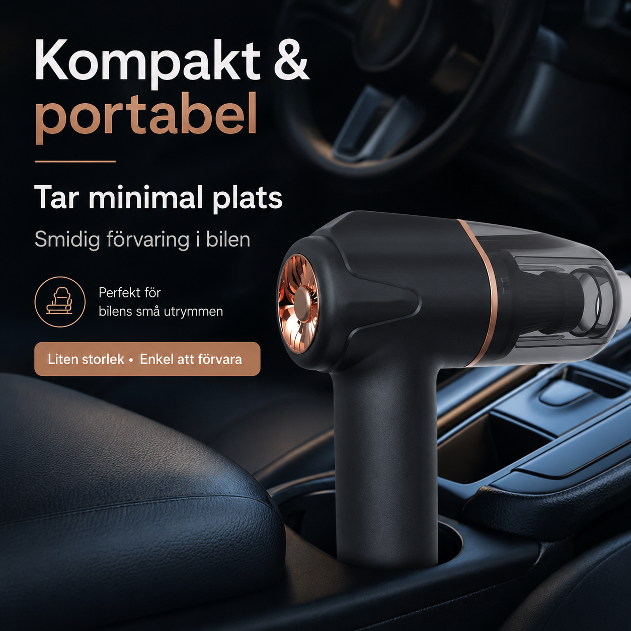Trådlös Bildammsugare – Portabel Mini Dammsugare för Bil & Hem Design Dwell Well