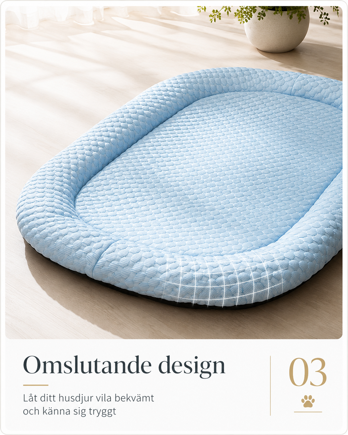 Kylmatta för Hund – Naturlig 3D Träkylmatta | S-XL, 4 Färger Design Dwell Well
