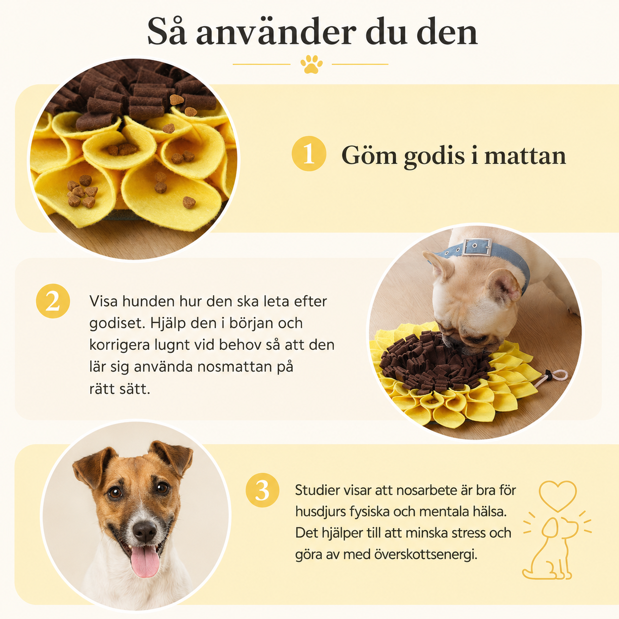 Sniffmatta för Hund – Luktmatta för Näsarbete & Mental Stimulering Design Dwell Well