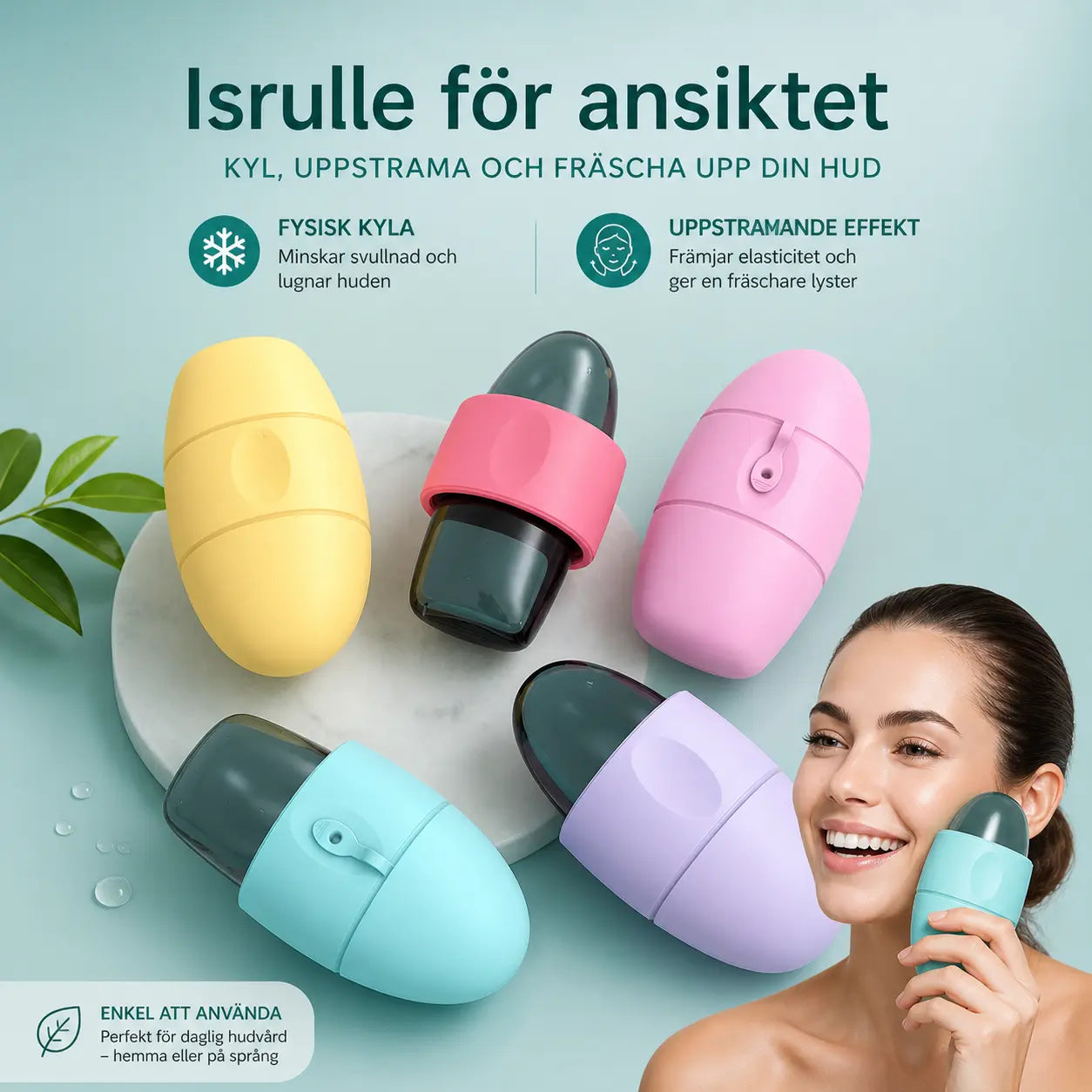 Lifestyle morgonritual med Ice Face Roller