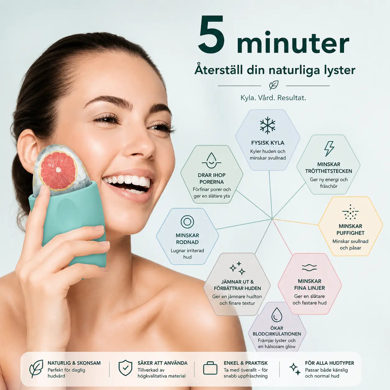 8 fördelar med 5 minuters användning av Ice Face Roller