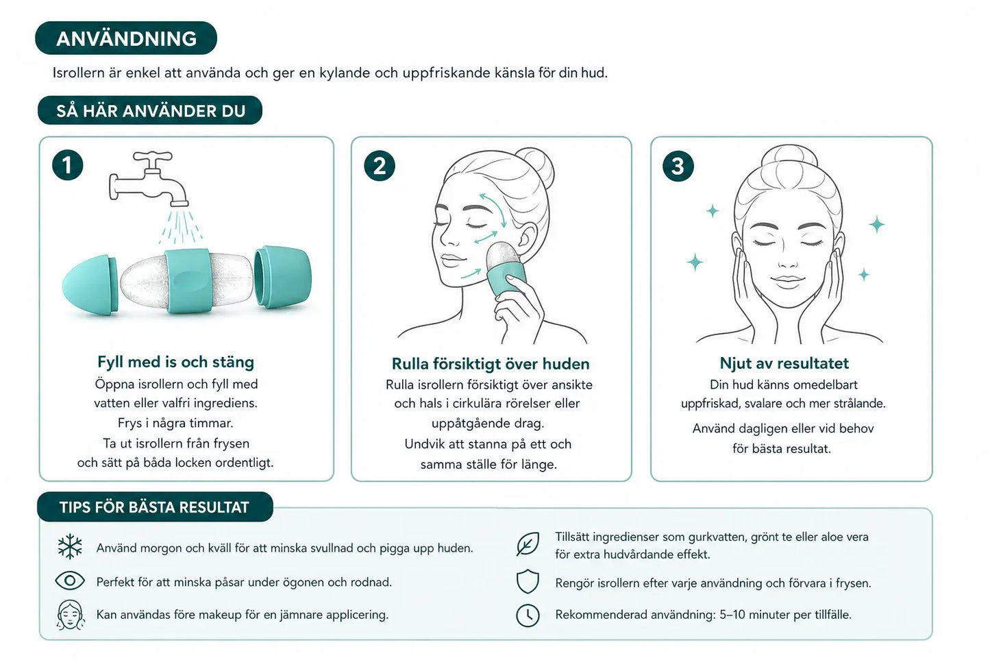 Så här använder du Ice Face Roller i 3 steg