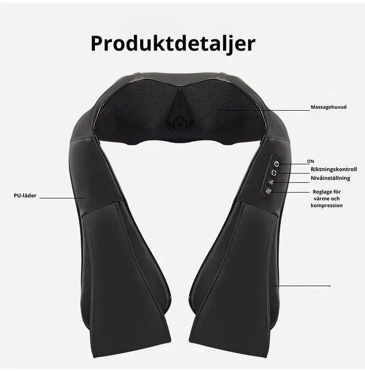 Närbild på nackmassagerarens massagehuvud