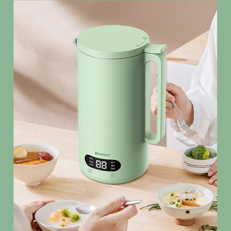 Mini sojamjölkmaskin rosa och grön – 400W, 350ml kapacitet